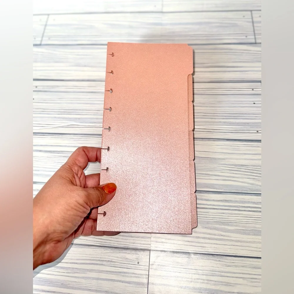 Happy planner Skinny classic size 12 tab dividers rose gold color